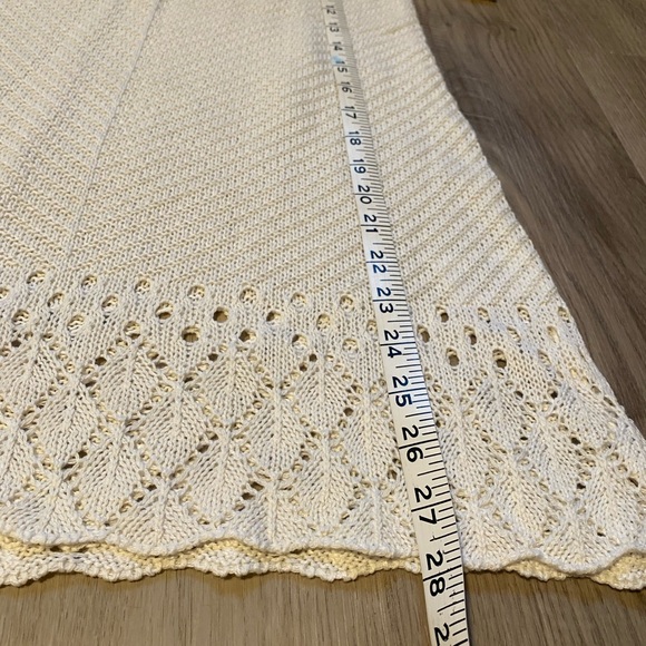 NWT Cream Knit Cold Shoulder Cotton Crochet Detail Boho Summer Size Medium - Picture 5 of 11